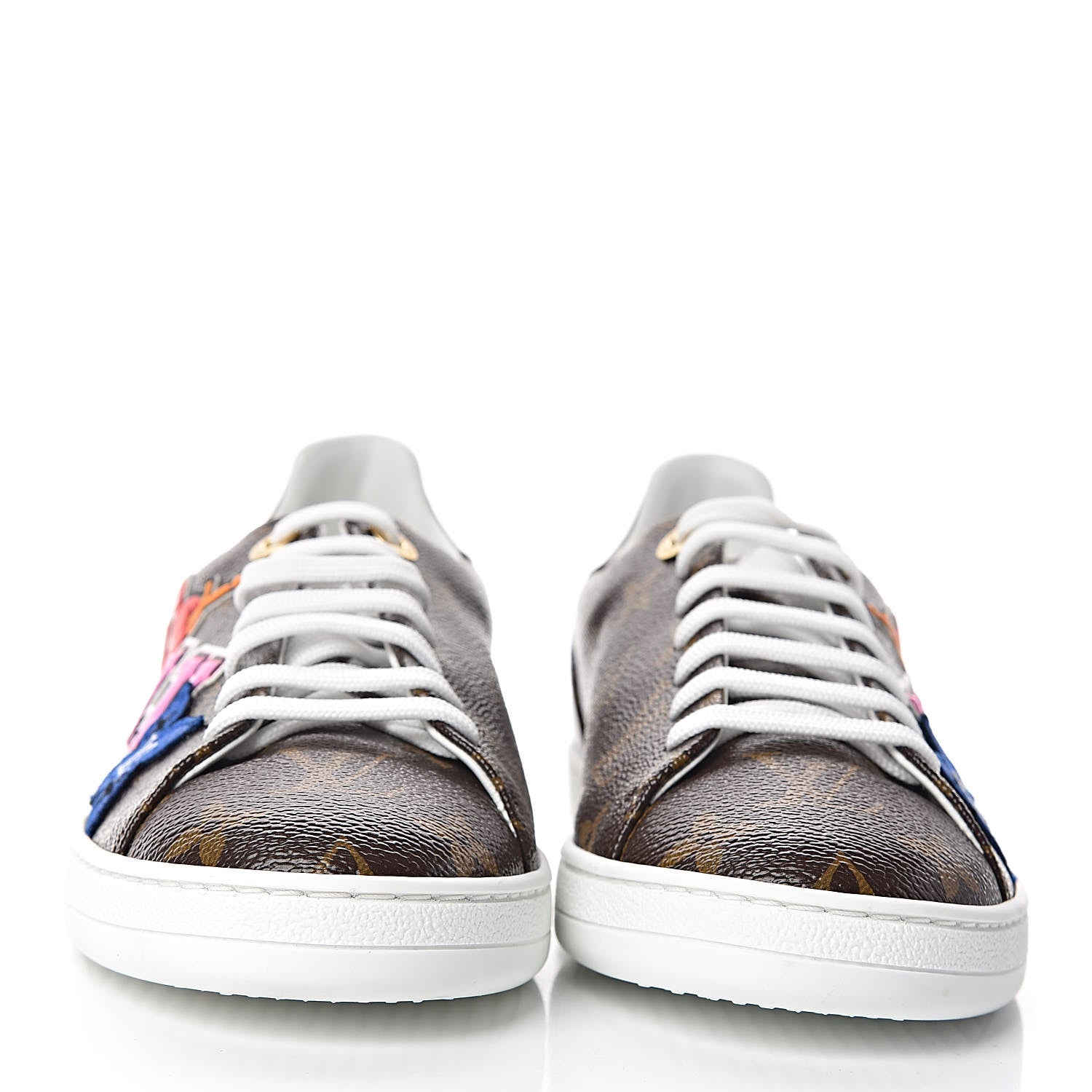 Louis Vuitton Calfskin Monogram LV Black Heart Sneakers 38 Cacao 2 of 8