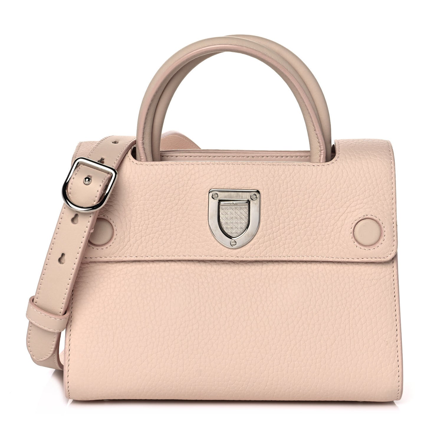 Grained Calfskin Mini Diorever Flap Rose Poudre