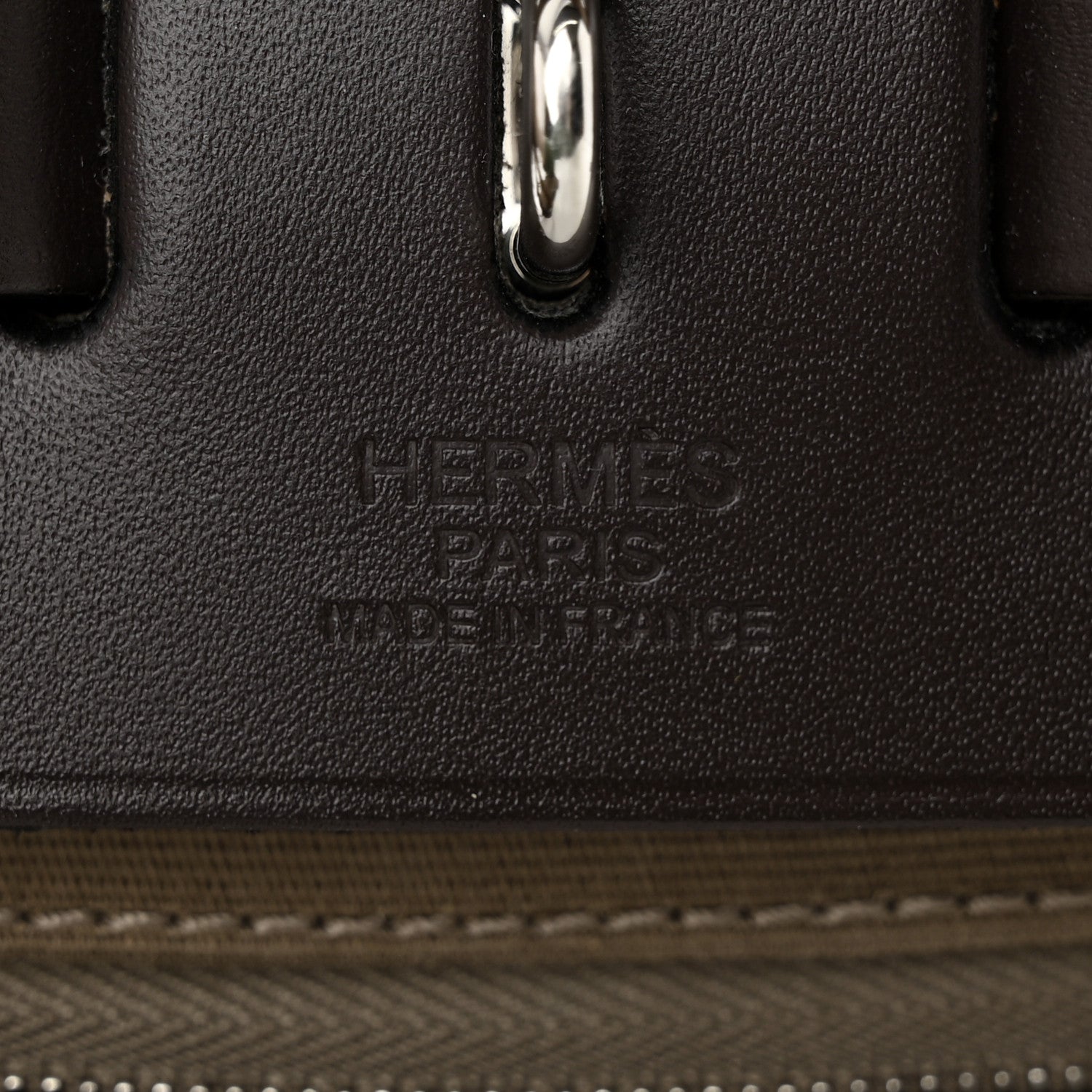 Hermes Vache Hunter Toile Herbag Zip Retourne 31 PM Etoupe Ebene 7 of 14