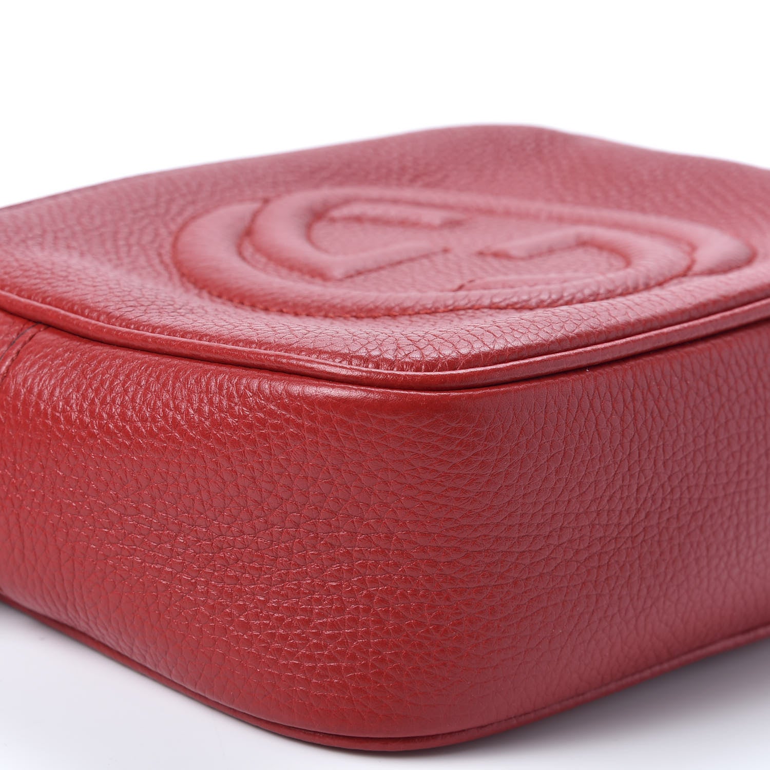 Gucci Pebbled Calfskin Small Soho Disco Bag Tabasco Red 5 of 9