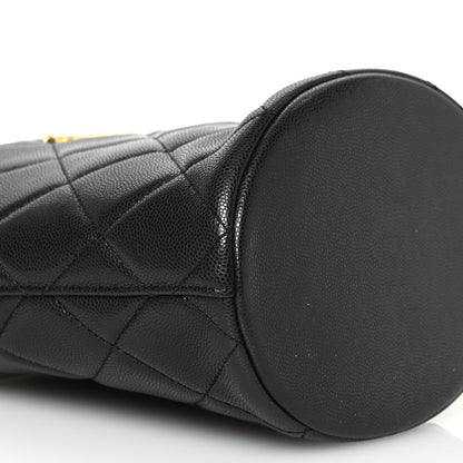 Chanel Caviar Quilted Twist Your Buttons Bucket Bag Black 9 of 10