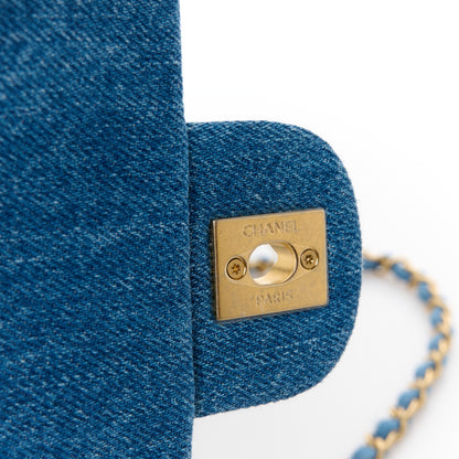 Chanel Denim Quilted Mini Denim Mood Rectangular Flap Blue Multicolor 6 of 12