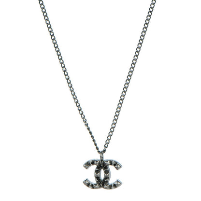 Chanel Ruthenium Spiked CC Necklace 1 of 5