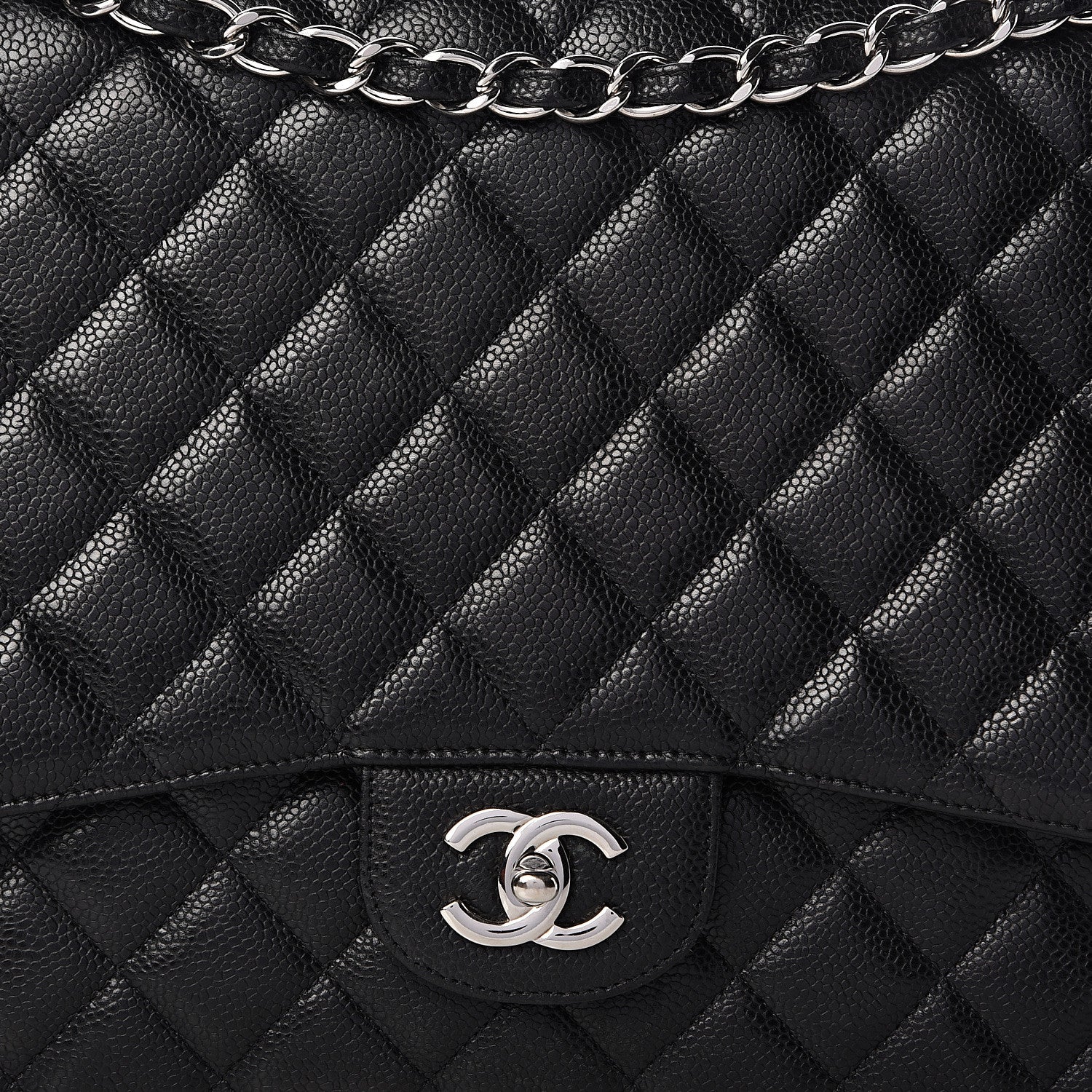 Chanel Caviar Quilted Maxi Single Flap Black 8 of 12