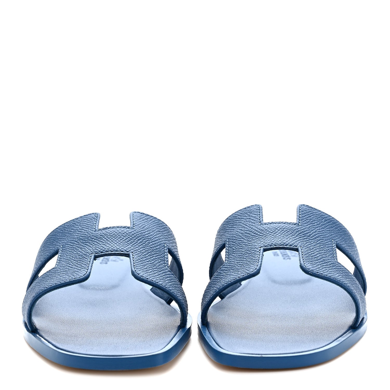 Hermes Epsom Oran Sandals 37 Bleu Bleuet 3 of 10