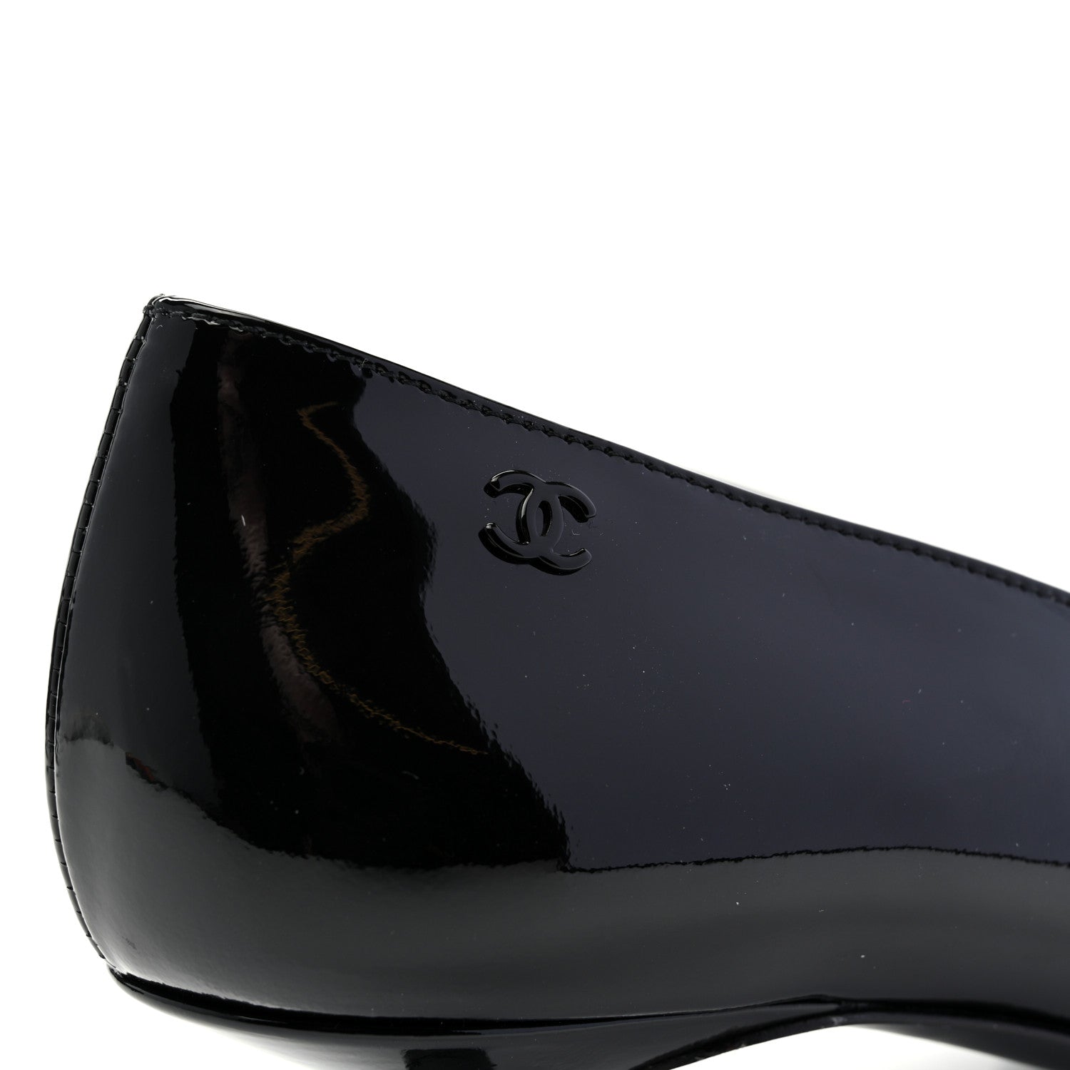 Chanel Patent Pumps 38 Black 5 of 9