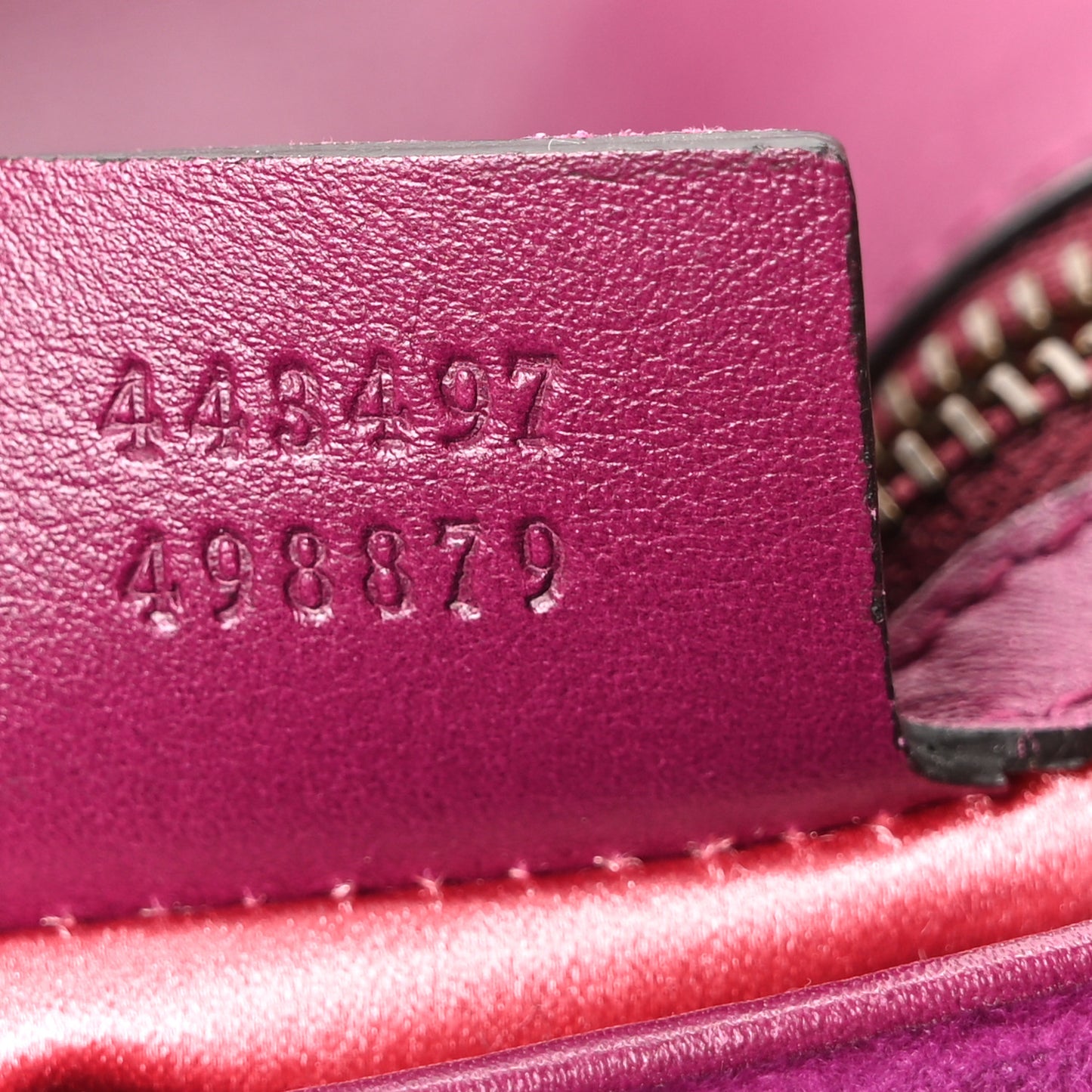Velvet Matelasse Small GG Marmont Shoulder Bag Fuchsia Violet Cyclamen