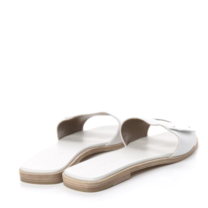 Hermes Calfskin View Sandals 37.5 White 4 of 9