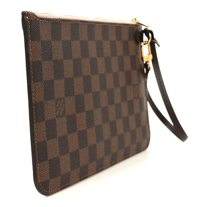 Louis Vuitton Damier Ebene Neverfull MM GM Pochette Rose Ballerine 3 of 8