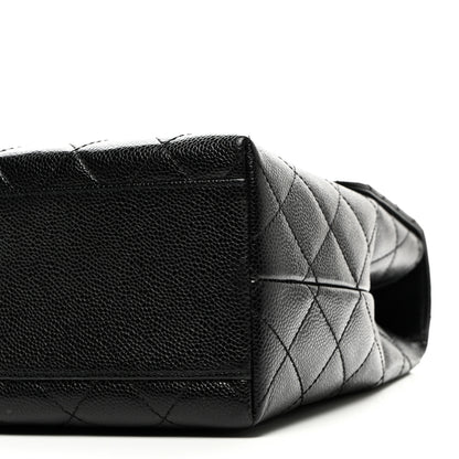 Chanel Caviar Quilted Jumbo Kelly Flap Black 10 of 10