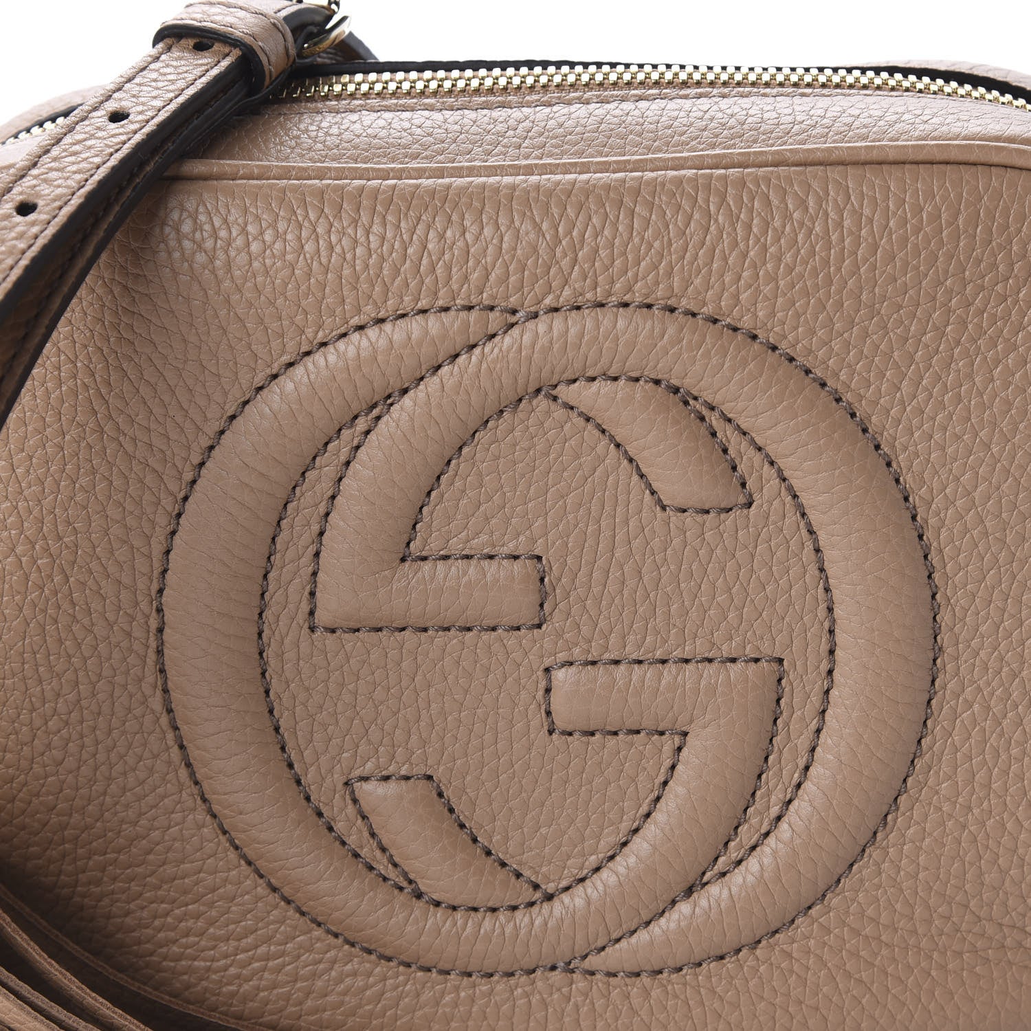 Gucci Pebbled Calfskin Small Soho Disco Bag Rose Beige 10 of 10
