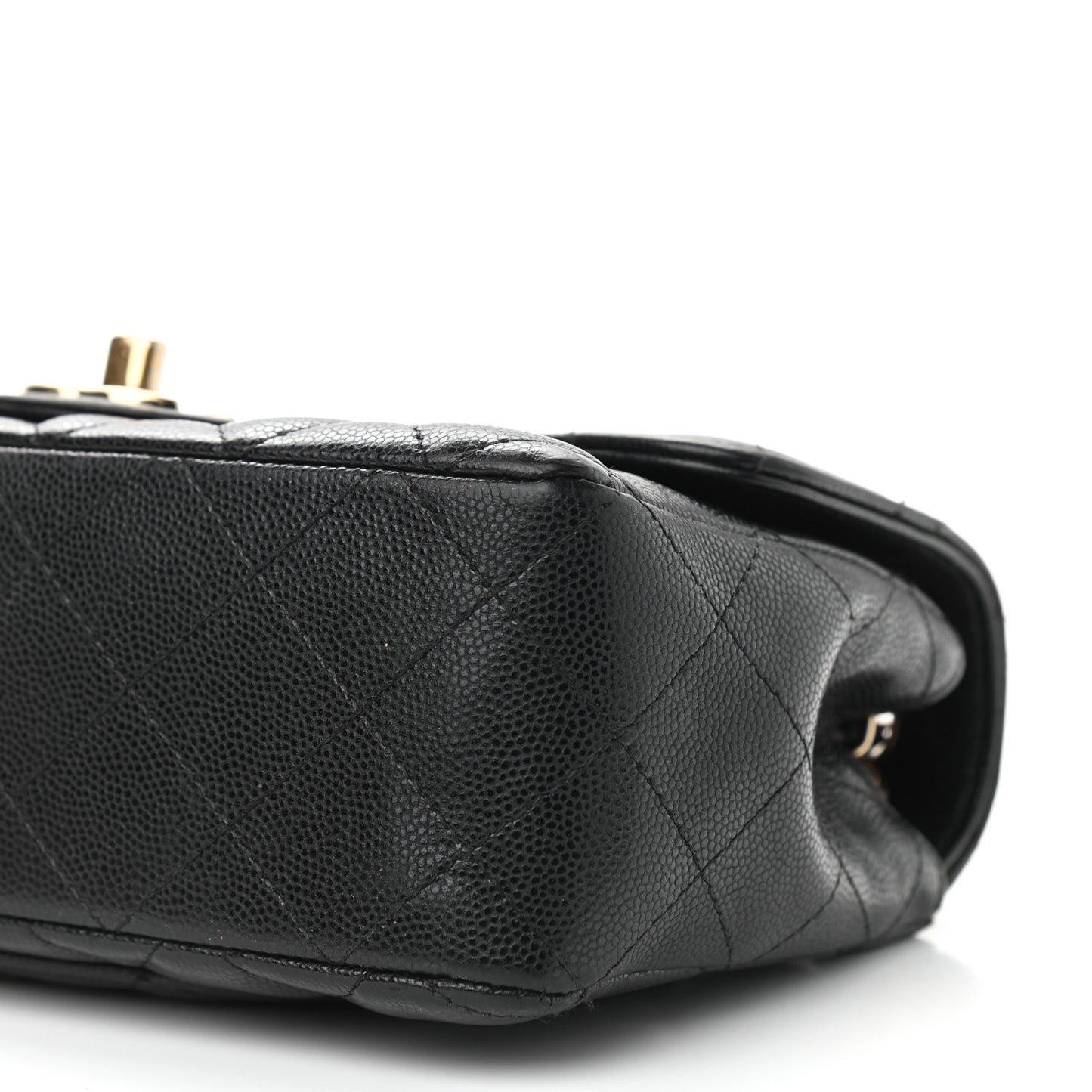 Caviar Quilted Mini Rectangular Flap Black