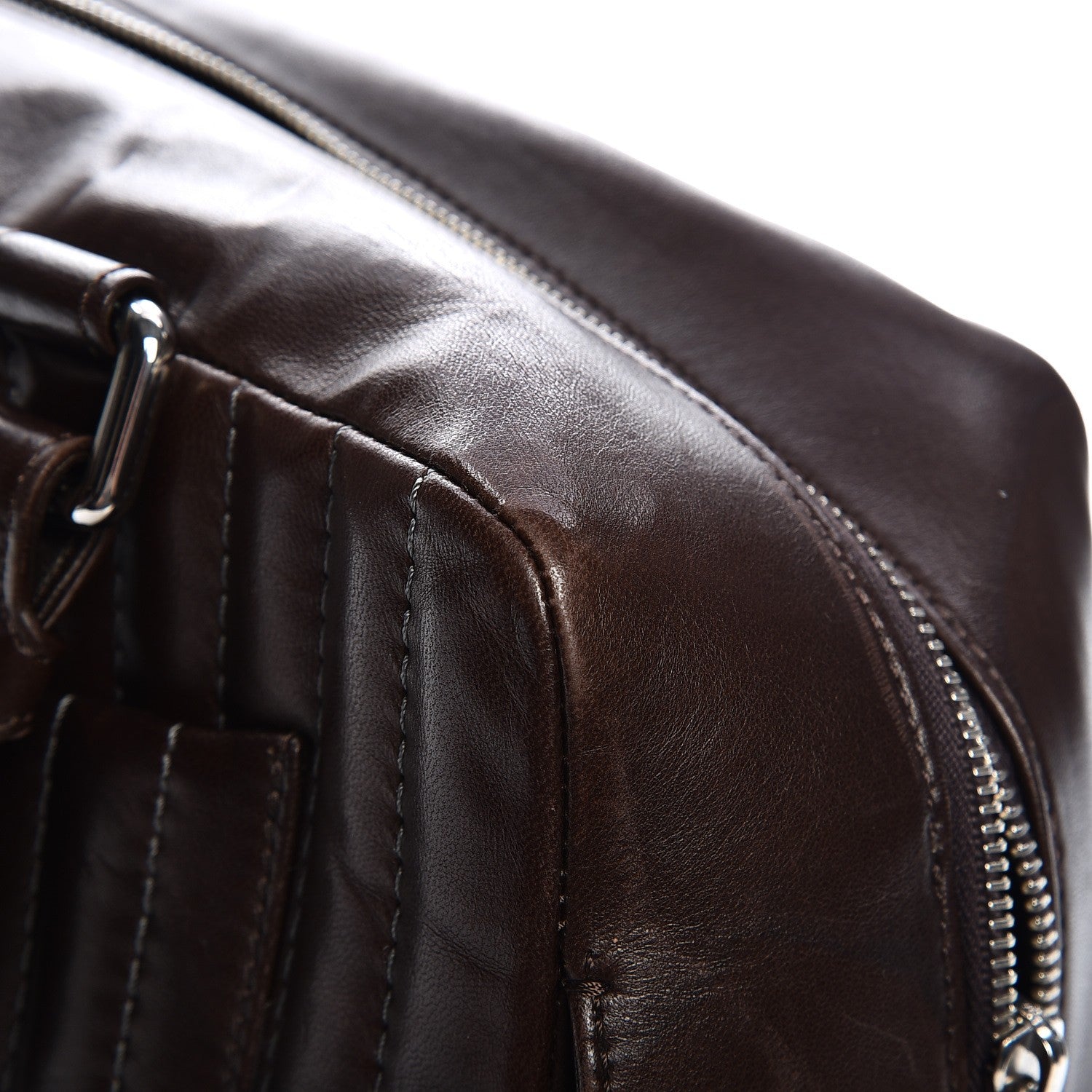 Chanel Lambskin Vertical Quilted Mademoiselle Satchel Brown 15 of 15