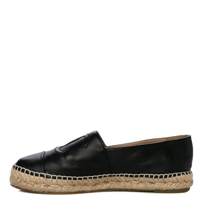 Chanel Lambskin CC Espadrilles 37 Black 1 of 19