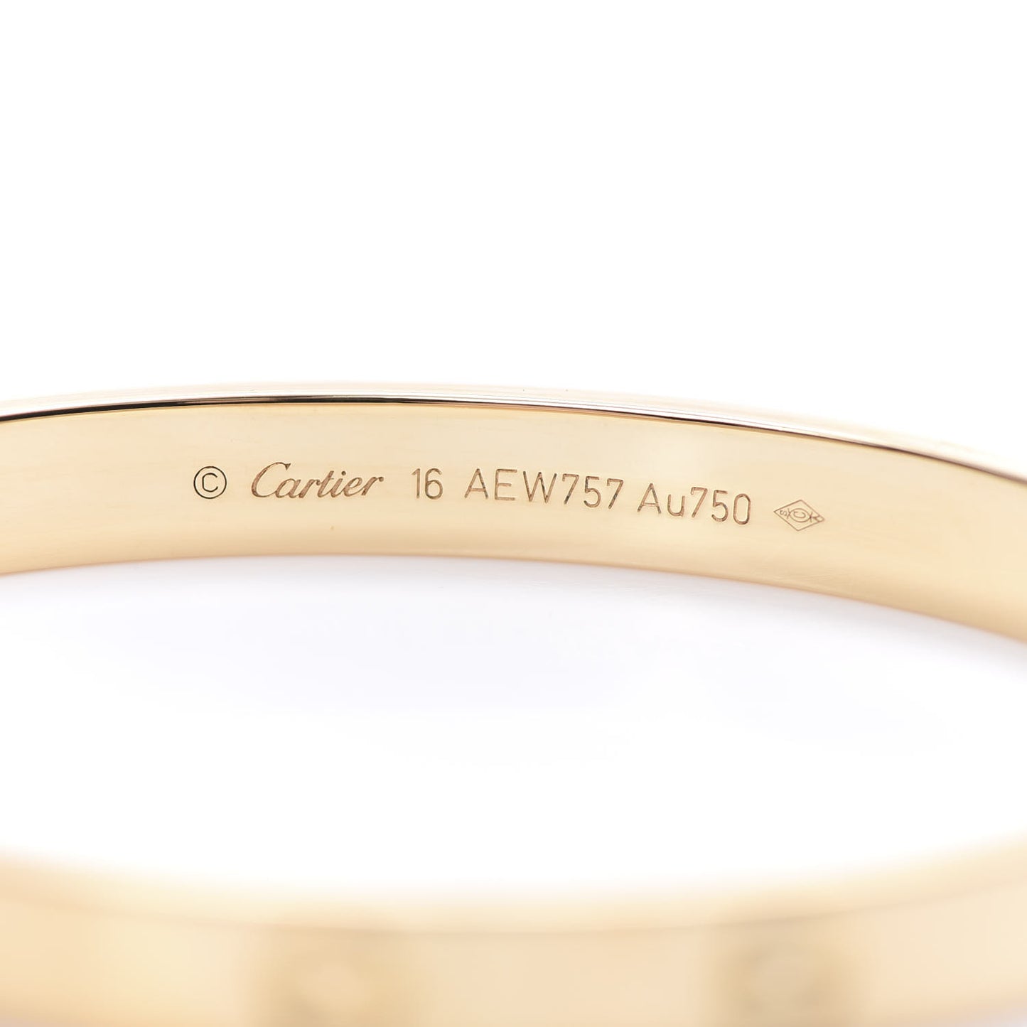 18K Yellow Gold LOVE Bracelet 16