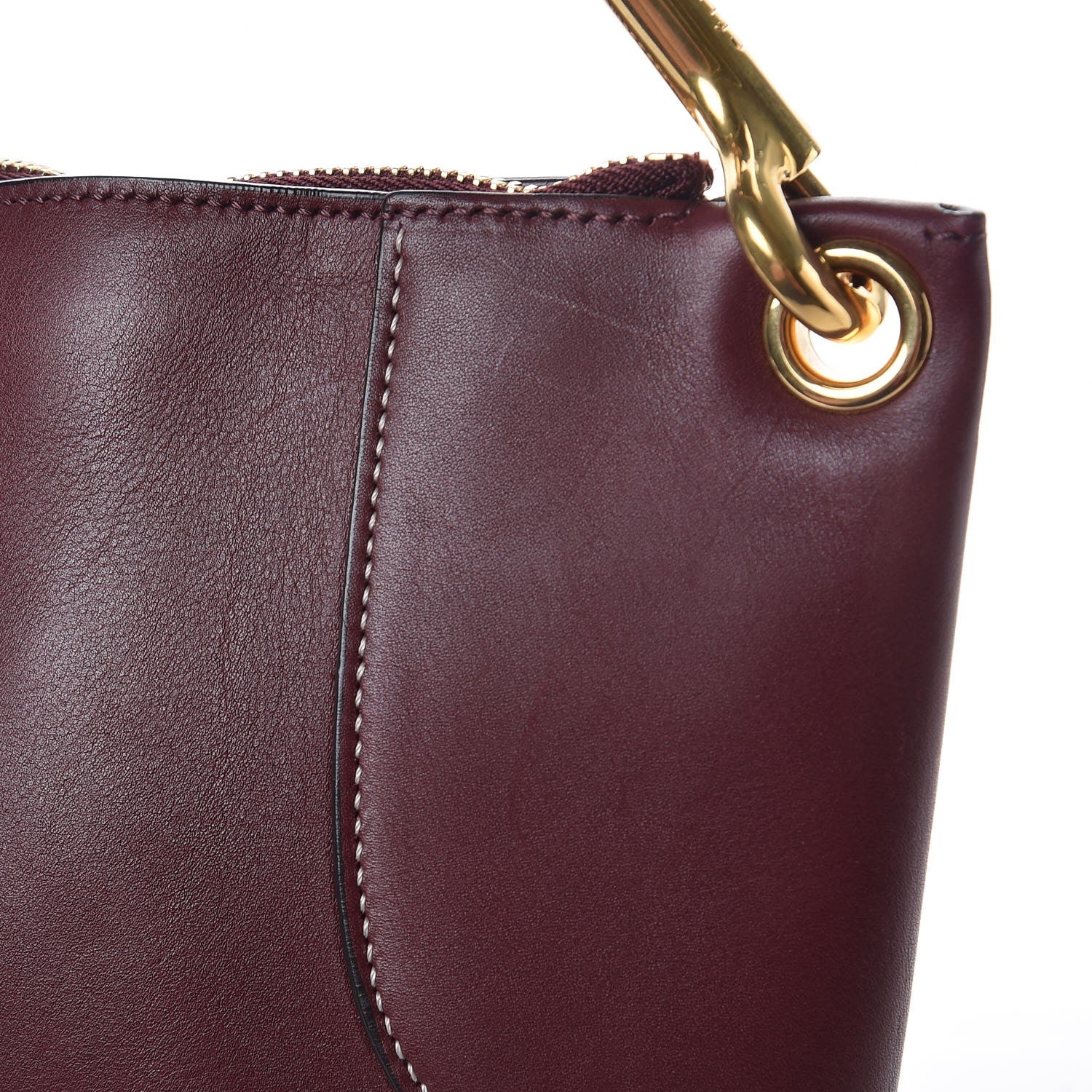 Celine Natural Calfskin Flat Bag Burgundy 8 of 10