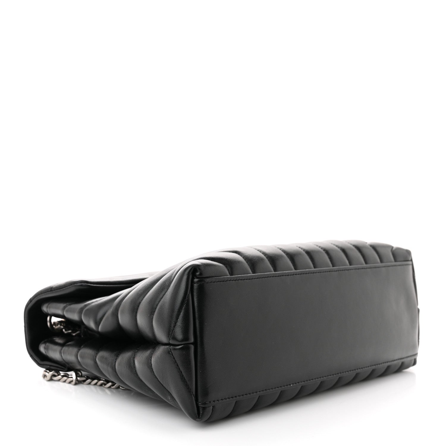 Saint Laurent Calfskin Y Quilted Monogram Medium Loulou Chain Satchel Black 4 of 10