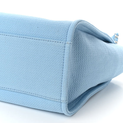 Chanel Mixed Fibers Small Deauville Tote Light Blue 17 of 19