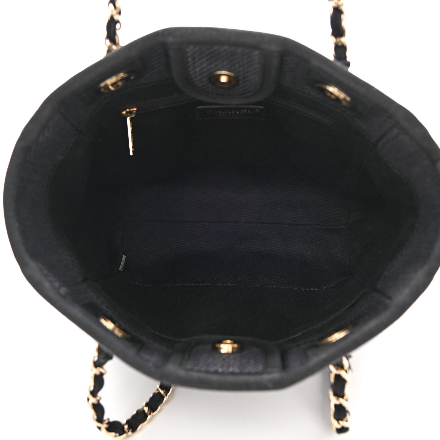 Chanel Mixed Fibers Calfskin Mini Deauville Tote Black 5 of 11
