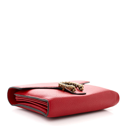 Gucci Calfskin Mini Dionysus Chain Wallet Hibiscus Red 4 of 13
