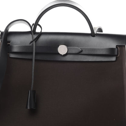 Hermes Toile Vache Hunter Herbag Zip 31 PM Black Ebene 9 of 15