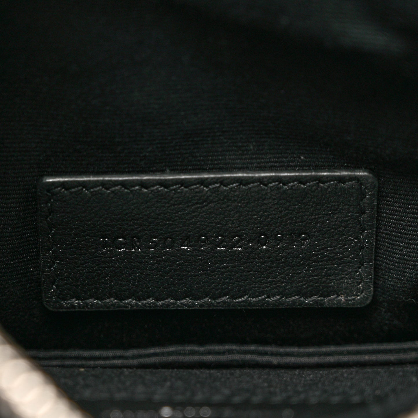Grain De Poudre Chevron Monogram Bill Pouch Black