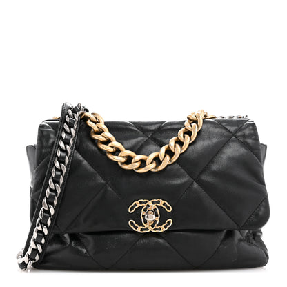 Chanel Lambskin Quilted Large Chanel 19 Flap Black 1 of 15