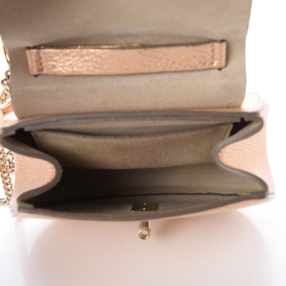 Chloe Metallic Grained Goatskin Nano Drew Shoulder Bag Abstract Gold 5 of 10