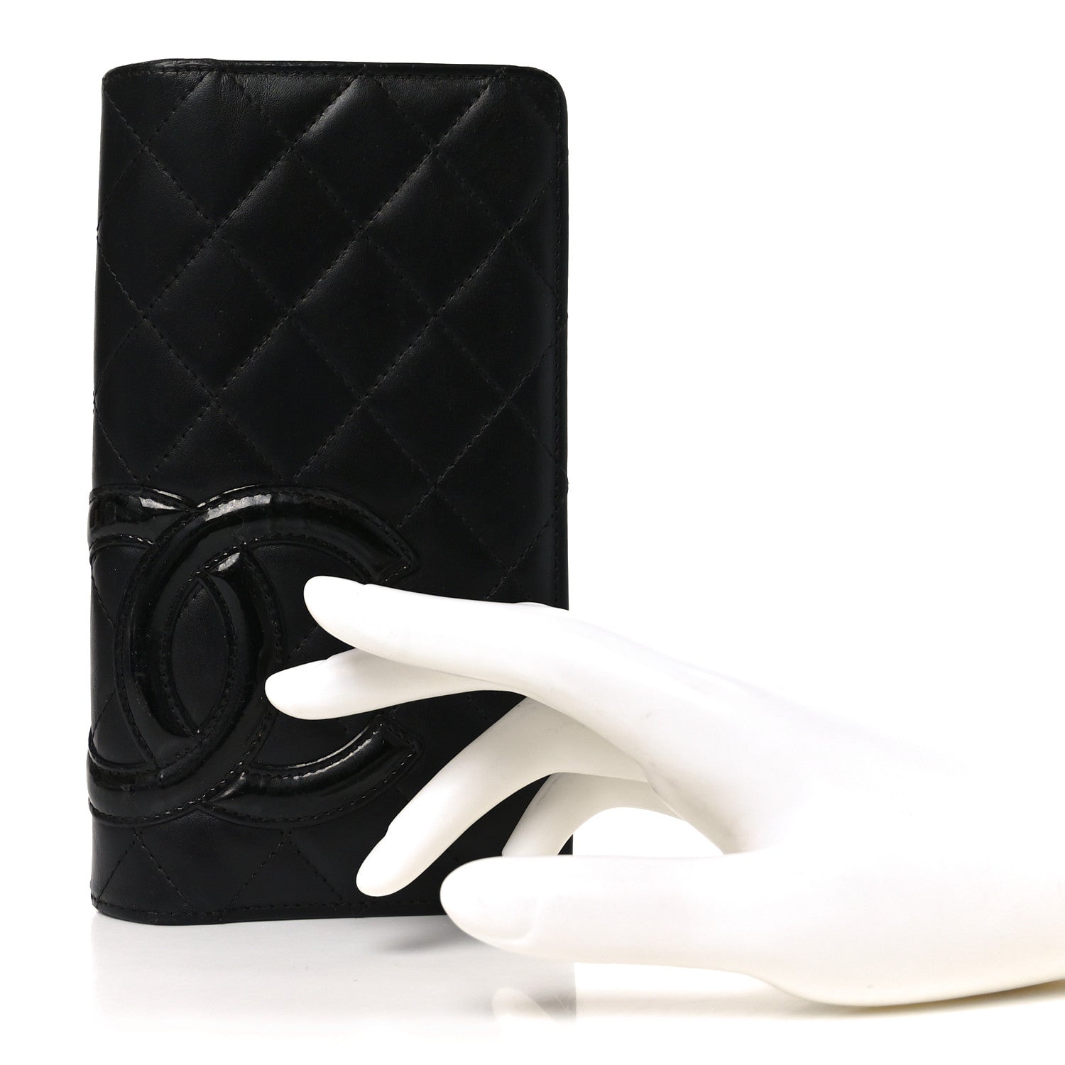 Chanel Calfskin Quilted Cambon Yen Wallet Black 2 of 8
