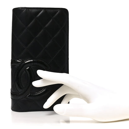 Chanel Calfskin Quilted Cambon Yen Wallet Black 2 of 8