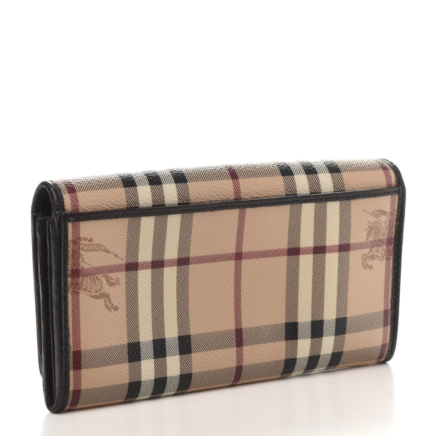 Burberry Haymarket Check Penrose Continental Wallet Chocolate 3 of 9