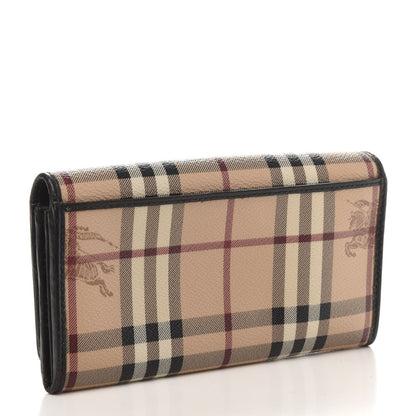 Burberry Haymarket Check Penrose Continental Wallet Chocolate 3 of 9