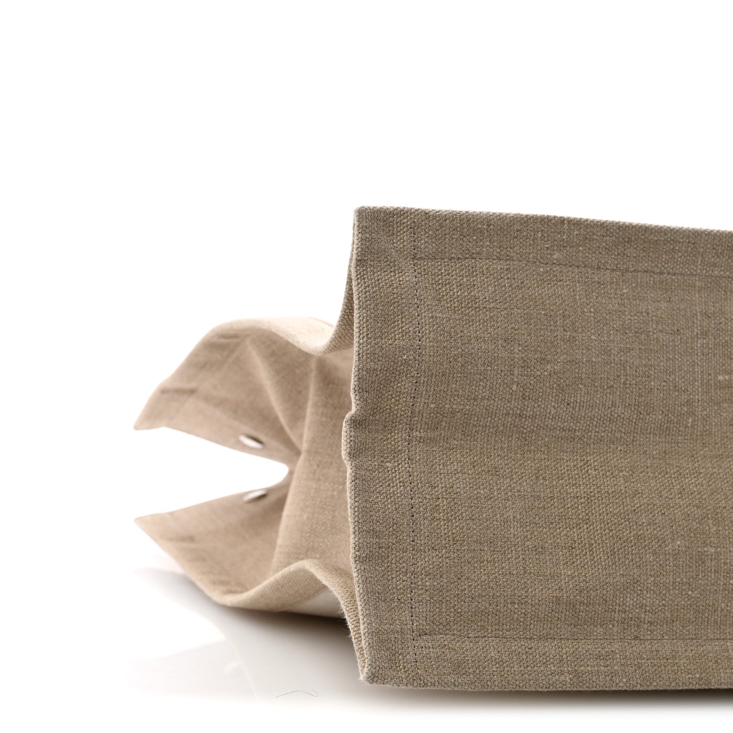 Saint Laurent Linen Calfskin Rive Gauche Tote Optic White 9 of 11