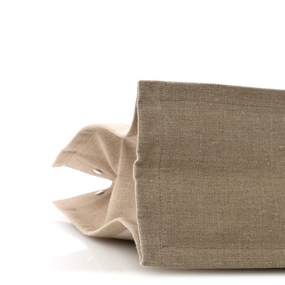 Saint Laurent Linen Calfskin Rive Gauche Tote Optic White 9 of 11