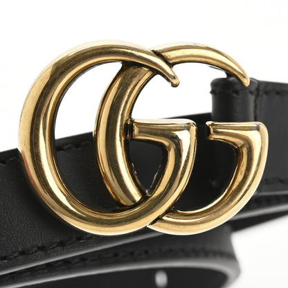 Gucci Calfskin Double G 20mm Belt 90 36 Black 6 of 9