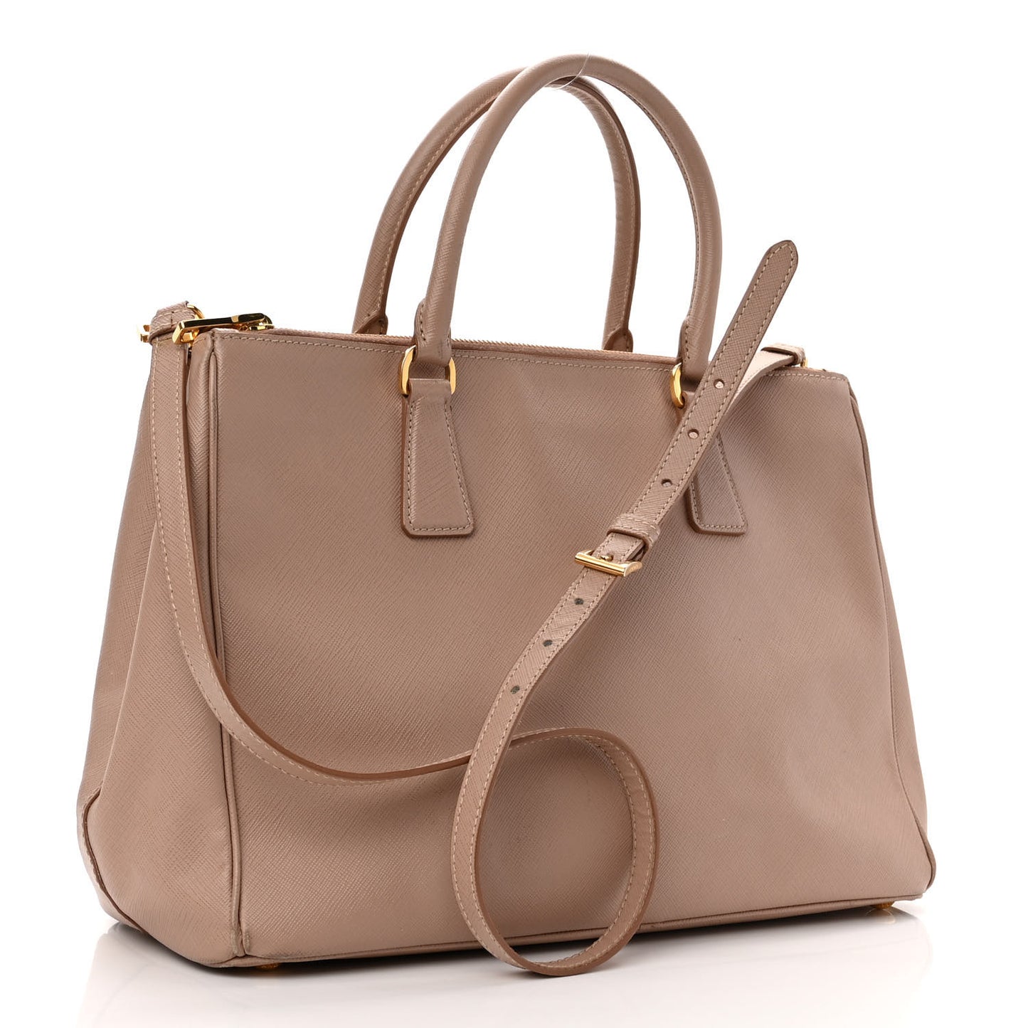 Saffiano Medium Galleria Double Zip Tote Cammeo