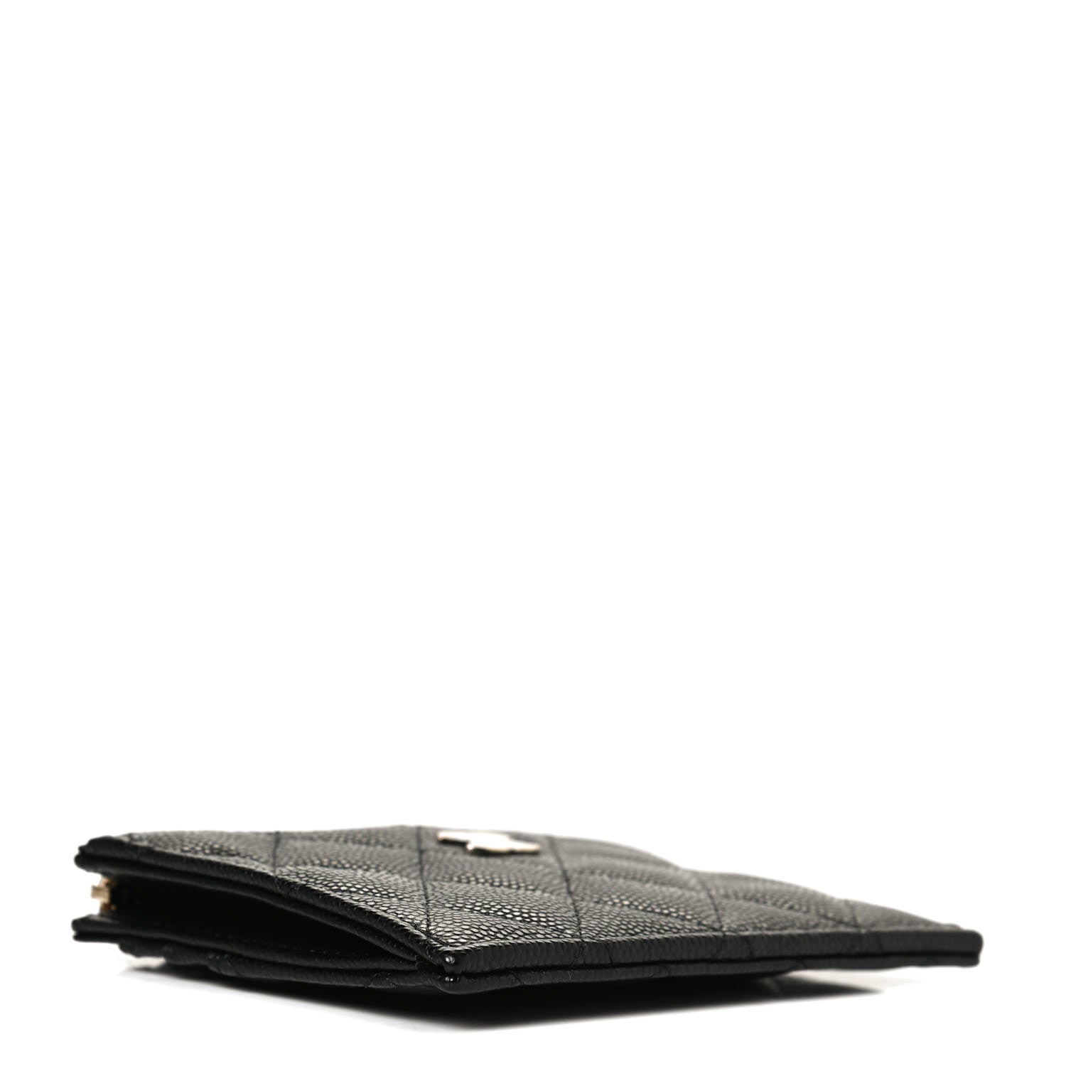 Chanel Caviar Quilted CC Zip Card Holder Black 4 of 9