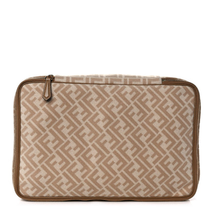 Fendi Wool FF 1974 Organizer Beige Cammello Sand 1 of 11