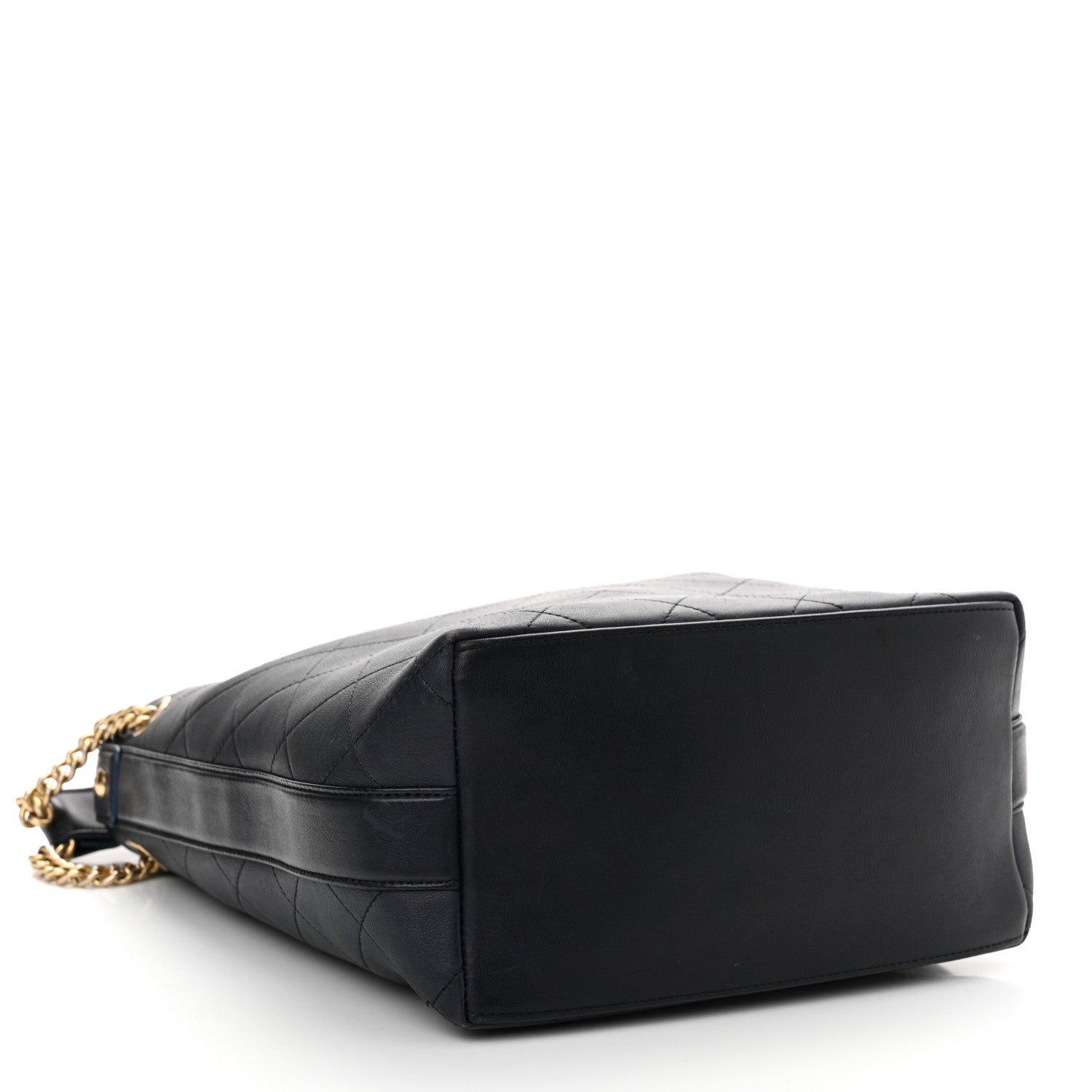 Chanel Calfskin Quilted Small On My Shoulder Drawstring Bag Blue 5 of 13