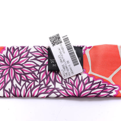 Hermes Silk The Three Graces Twilly Vermillion Fuchsia 3 of 4