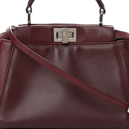 Fendi Nappa Mini Peekaboo Iconic Satchel Bordeaux 9 of 16
