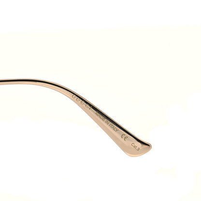 Gucci Metal Oversized Round Frame GG0225S Sunglasses Gold 5 of 9