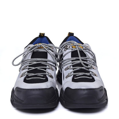 Gucci X SEGA Mesh Technical Canvas Calfskin Reflective Mens Flashtrek Sneakers 9 Silver Black 3 of 10