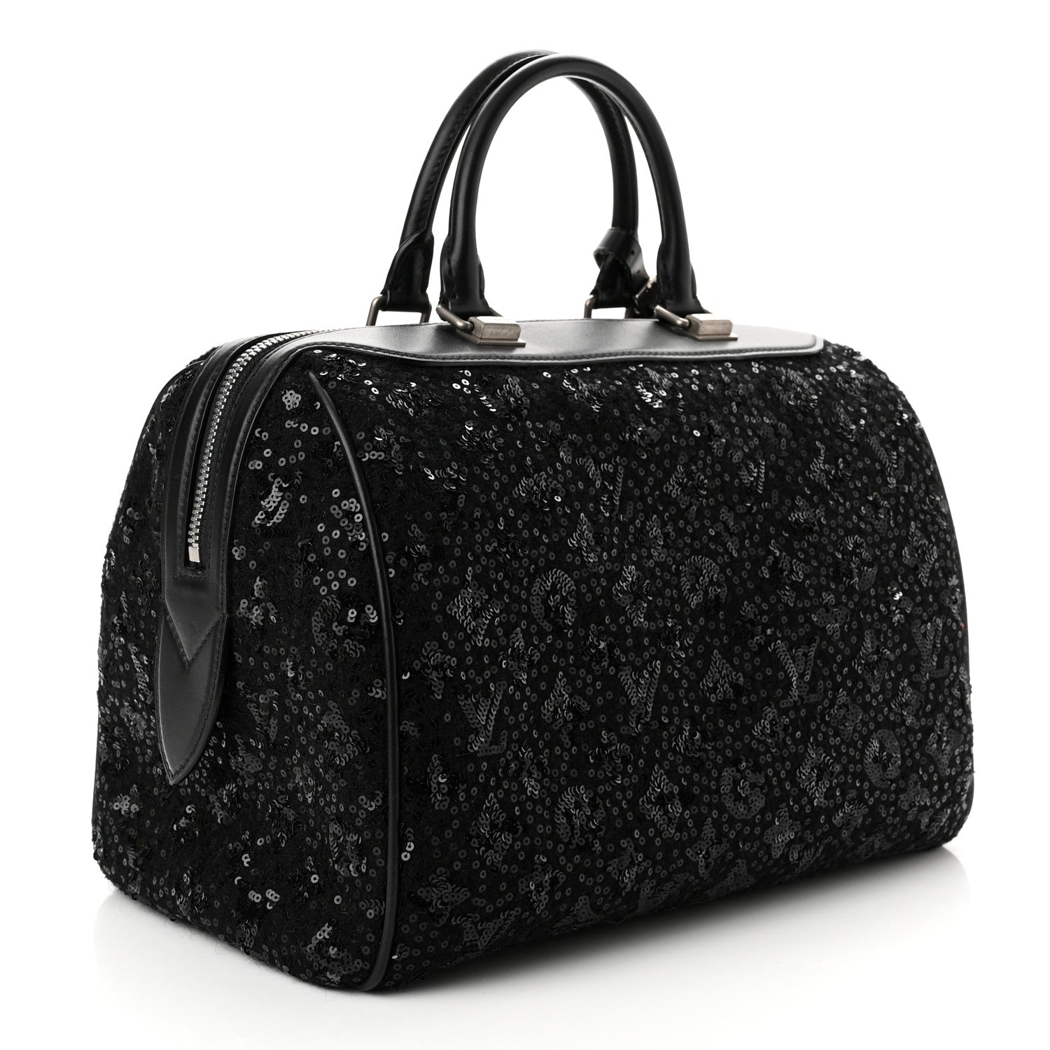 Louis Vuitton Sequin Monogram Sunshine Express Speedy Black 3 of 9