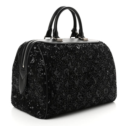 Louis Vuitton Sequin Monogram Sunshine Express Speedy Black 3 of 9