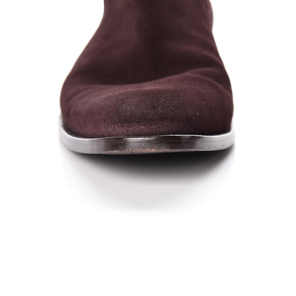 Saint Laurent Suede Soho Calfskin Ankle Boots 40 Deep Blood 13 of 25