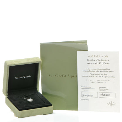 Van Cleef & Arpels 18K White Gold Mother of Pearl Vintage Alhambra Pendant Necklace 5 of 5