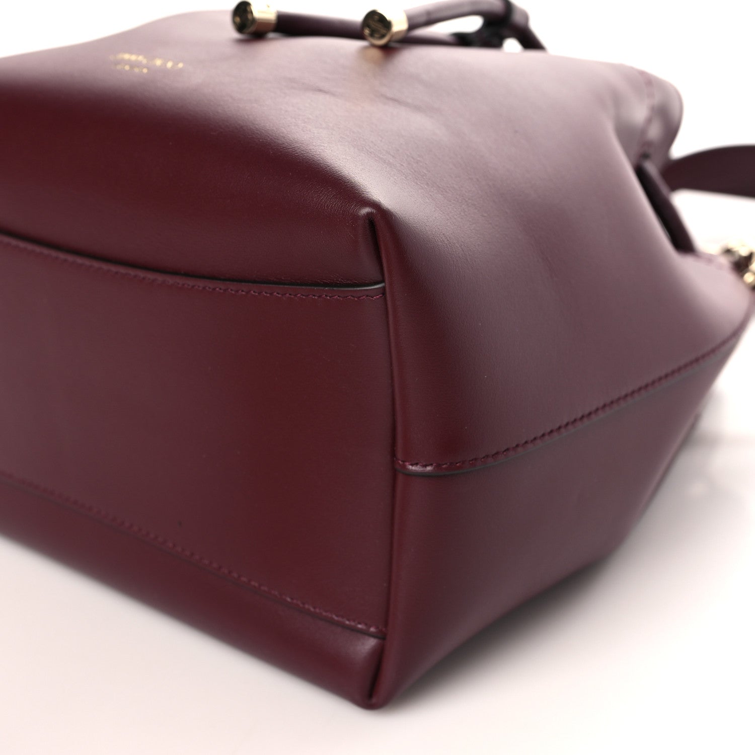 Jimmy Choo Calfskin Bon Bon Bucket Bag Burgundy 8 of 8