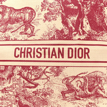 Christian Dior Straw Dioriviera Tote Red 6 of 9