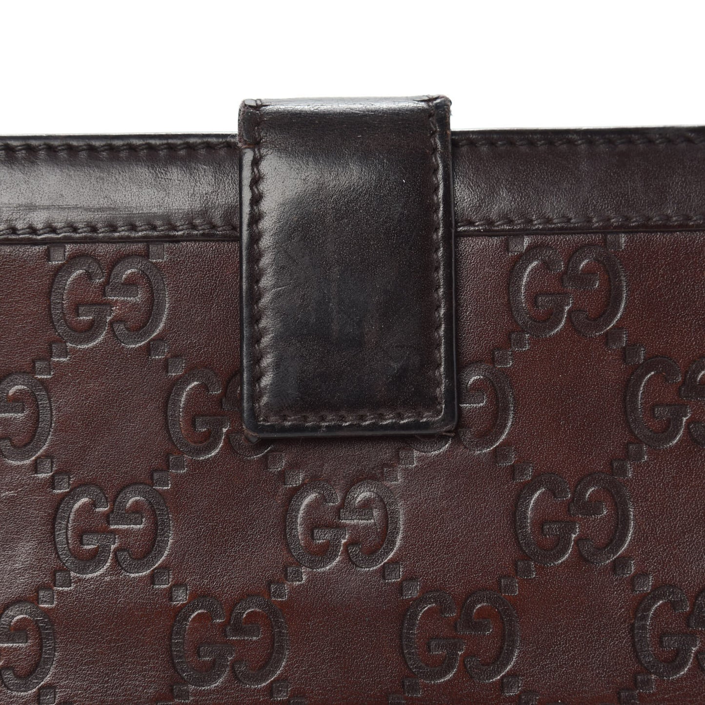 Guccissima Punch Continental Flap Wallet Brown